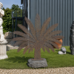 Palmier silhouette en acier Corten